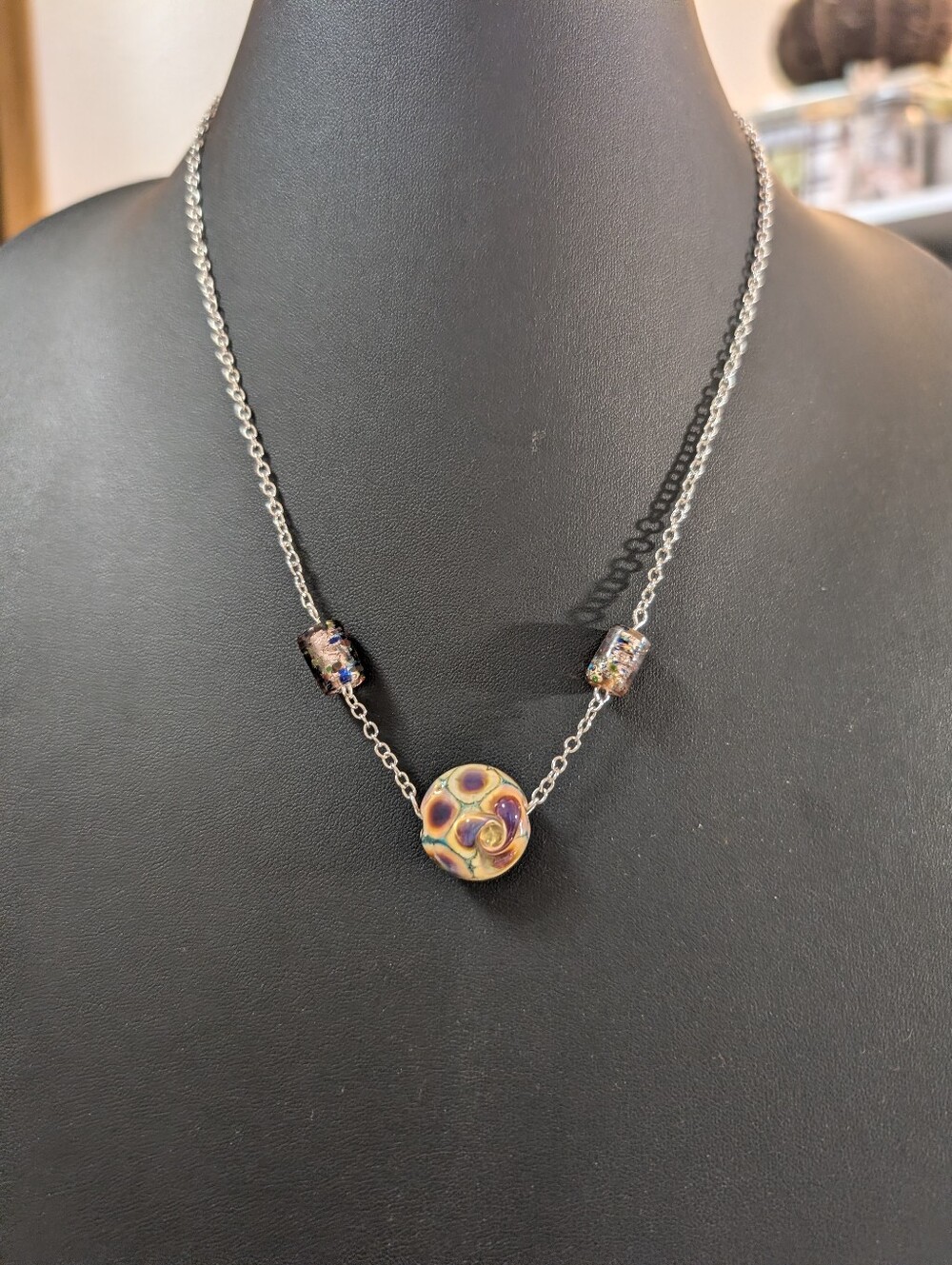 Artisan Upcycled Multicolor Glass Bead Necklace